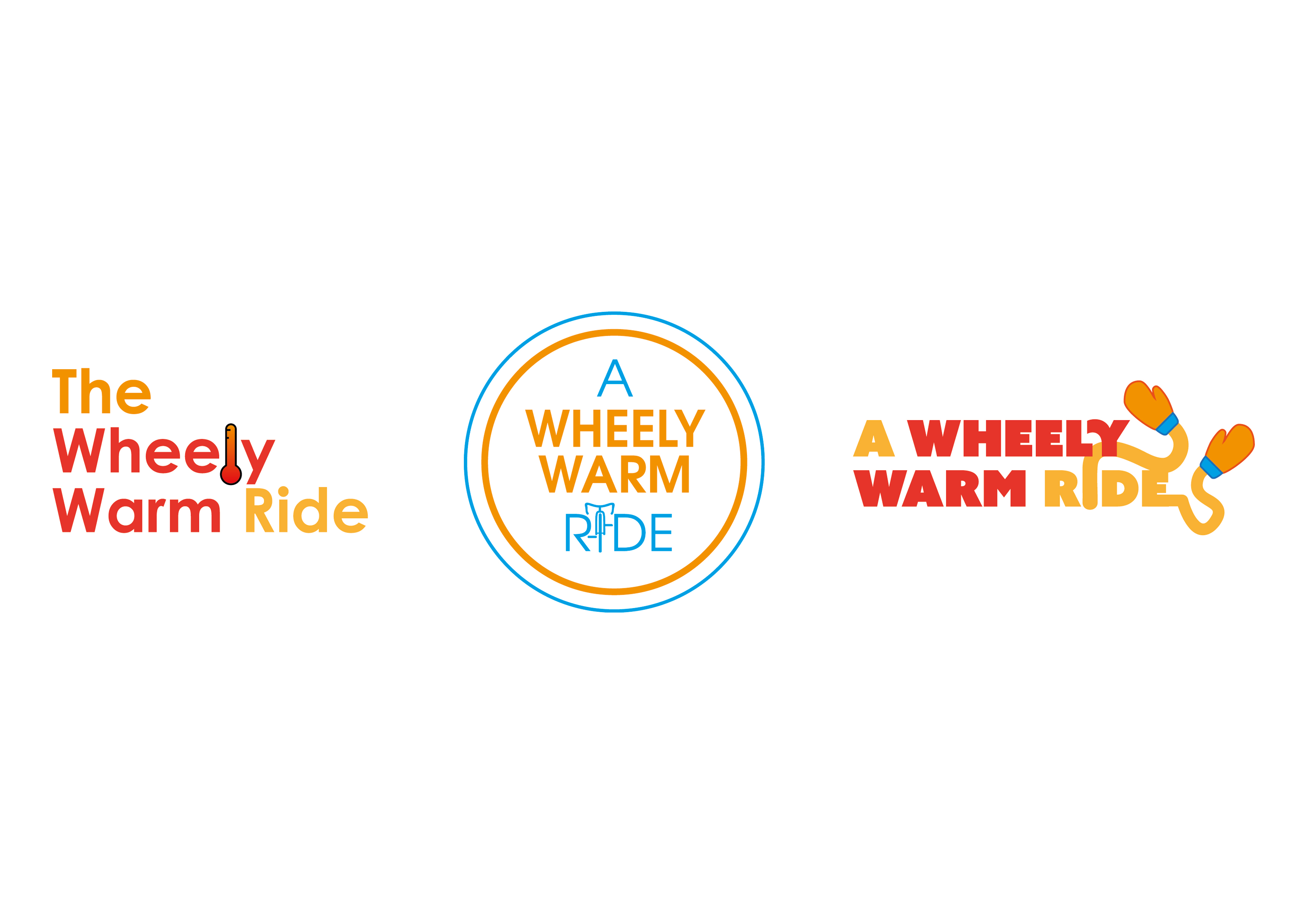 A Wheely Warm Ride logo development two