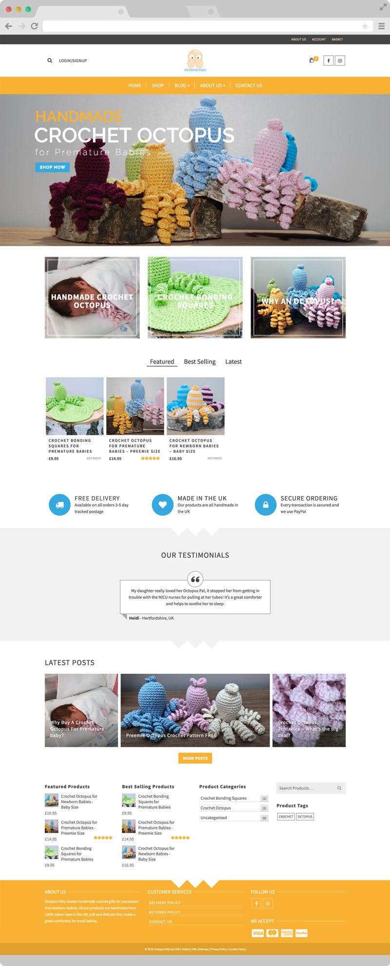 Octopus Pals WooCommerce Website