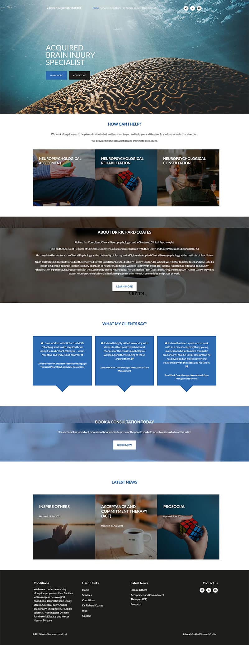 Psychologist website design