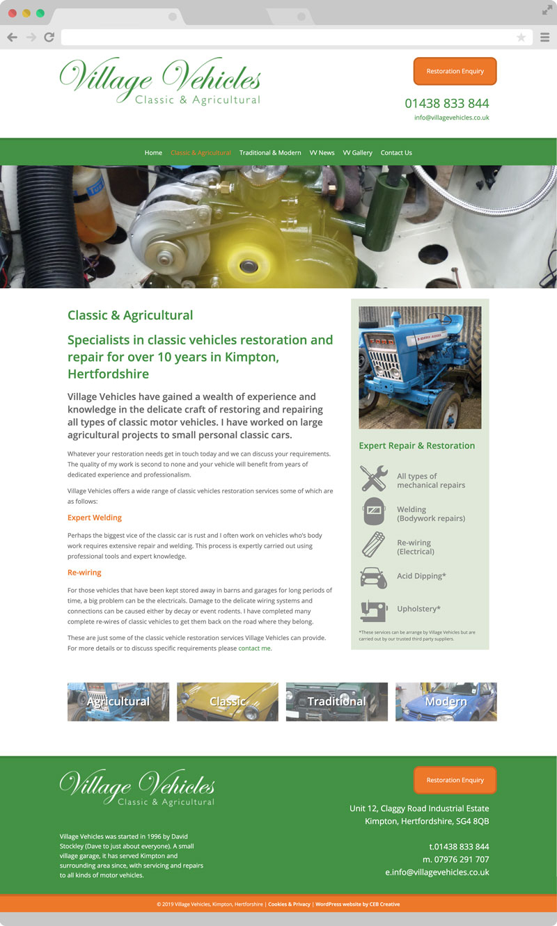 Mechanic website design