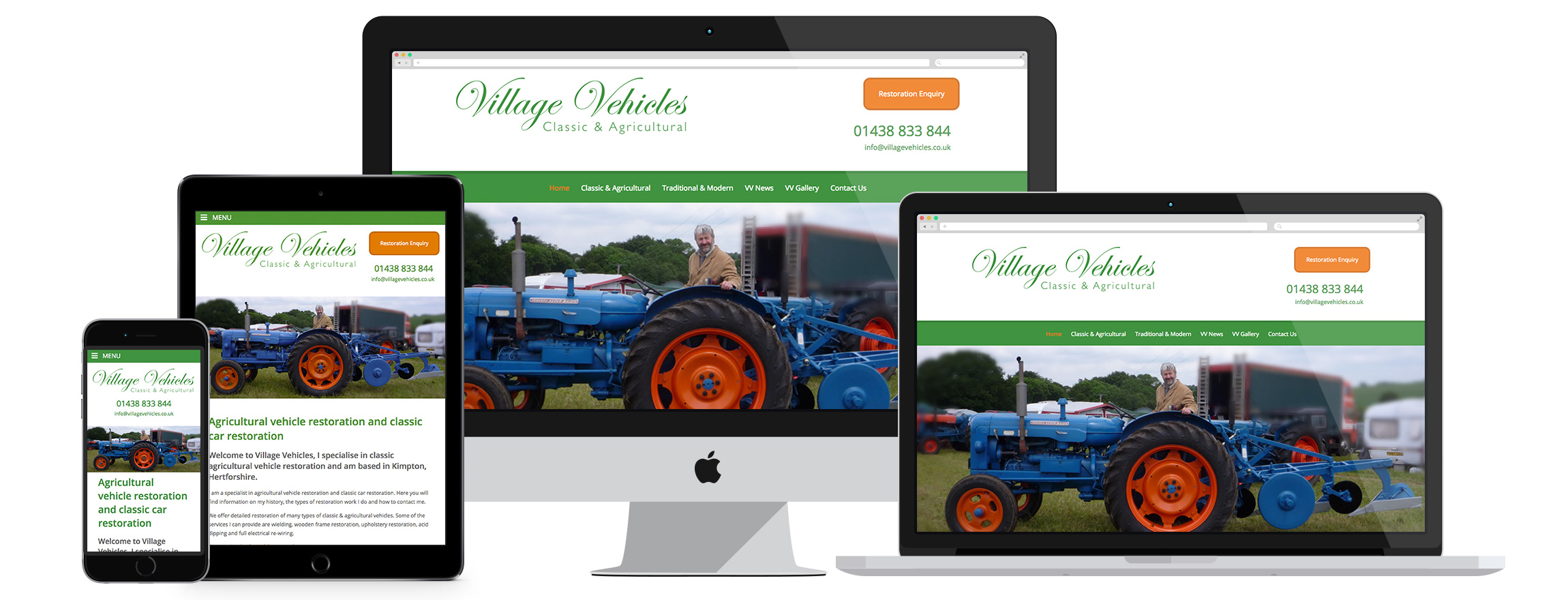 village vehicles responsive website